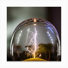 Lightning In A Glass Ball 1 Canvas Print