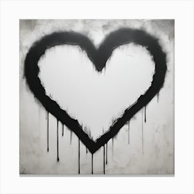 Heart Of Black Canvas Print