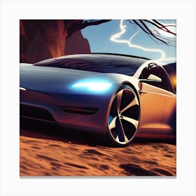 Tesla Model 3 Canvas Print