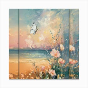 Butterfly On The Beach 14 Canvas Print