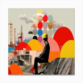 Construction Worker Canvas Print