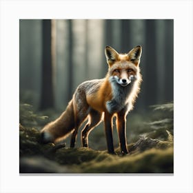 Red Fox In The Forest 37 Canvas Print