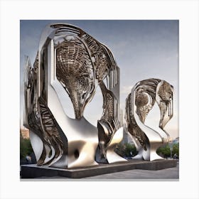Sculptures In The Park Canvas Print
