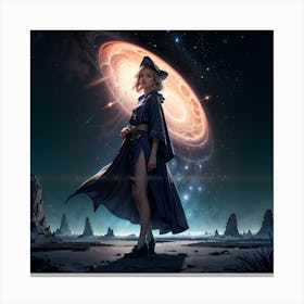 Witch In Space Canvas Print