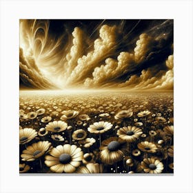 Golden Daisies Canvas Print