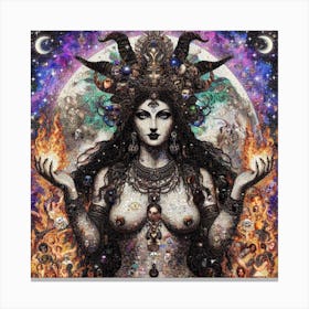 Goddess Of The Night Canvas Print