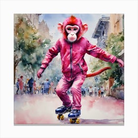 Mr Pink skating Canvas Print