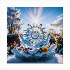 Ice Flower Canvas Print