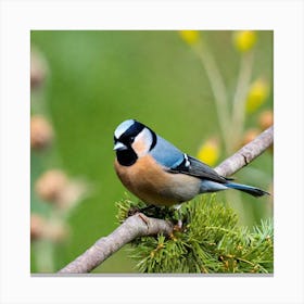 Bird Natural Wild Wildlife Tit Sparrows Sparrow Blue Red Yellow Orange Brown Wing Wings 2023 11 26t105154 Canvas Print