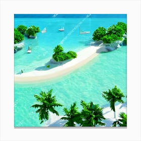 Tropical Island 1 Canvas Print