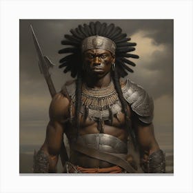 Leonardo Diffusion Xl An Imaginary Image Of A Negro Warrior 0 Canvas Print