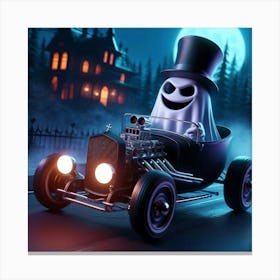 Ghost In A Car 2 Canvas Print