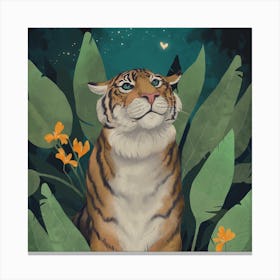 Tiger Grove Square Canvas Print
