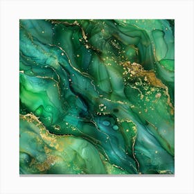 Abstract Of Green And Gold Canvas Print