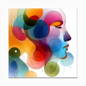 Abstract Portrait Of A Woman 1 Canvas Print