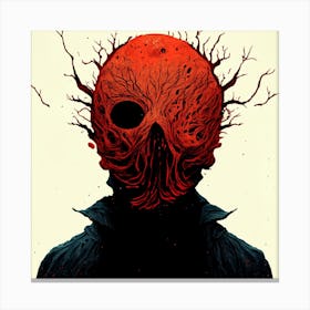 Man With A Skull Canvas Print