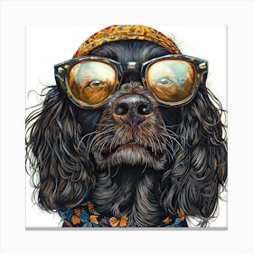 Dog In Sunglasses 5 Canvas Print