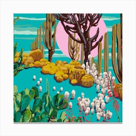 Cactus Garden Series Square Canvas Print