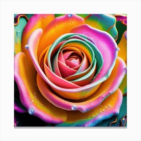 Abstract painting of a magical organic rose 3 Canvas Print