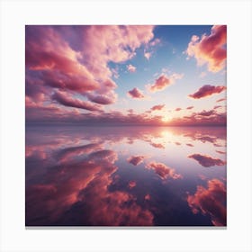 Sunset Reflected In Water Canvas Print