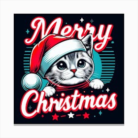 Merry Christmas Cat 7 Canvas Print