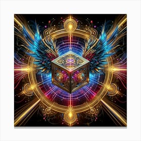 Cube With Wings 2 Canvas Print