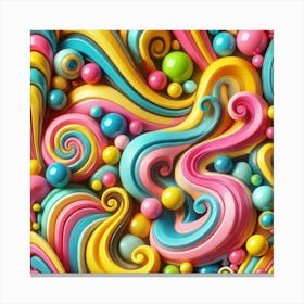 Colorful Swirls Canvas Print
