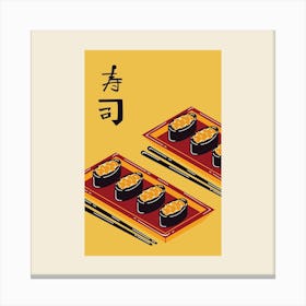 Uni Sushi Square Canvas Print