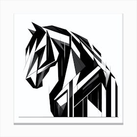 Abstract Horse Head Canvas Print