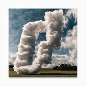 The Clouds Are Sculpted In The Shape Of The Letter H Canvas Print