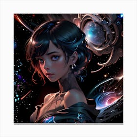 Space Girl 1 Canvas Print