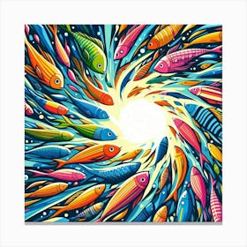 Colorful Fishes Canvas Print