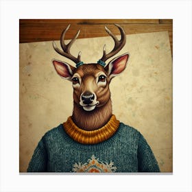 Deer Portrait 3 Canvas Print