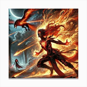 Heart Of The Flame Scene Canvas Print