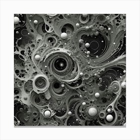 Black and White Abstract Art 432 Canvas Print