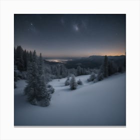 Night In The Mountains 1 Canvas Print