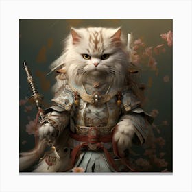 Samurai Cat 4 Canvas Print