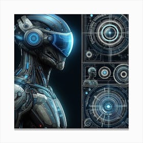 Futuristic Robot 62 Canvas Print