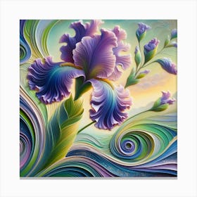 Purple Iris 1 Canvas Print