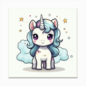 Cute Unicorn, Cute Unicorns, Cute Unicorns, Cute Unicorns 1 Canvas Print