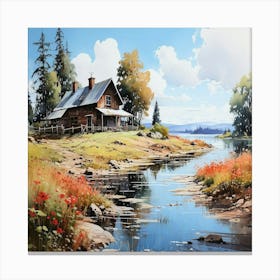 House By The River 1 Canvas Print