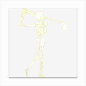 Golf Skeleton Halloween Golfing Funny Golfing Sports Golfer Canvas Print