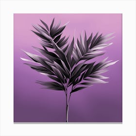 Purple Tropical Plant Against A Purple background, vector art, 1302 Canvas Print