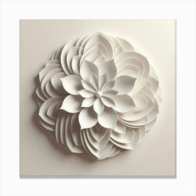 Paper Flower Wall Art Canvas Print