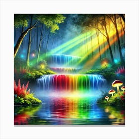 Rainbow Waterfall Canvas Print