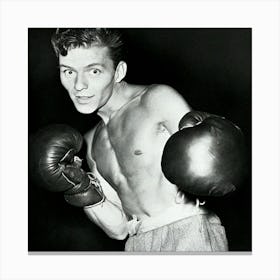 Frank Sinatra In Boxing Pose Canvas Print