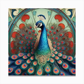 Peacock 50 Canvas Print