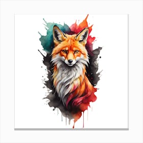 The keen gaze of the fox Canvas Print