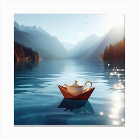 Teapot On The Lake Canvas Print