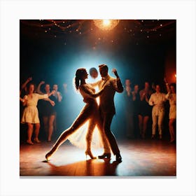 Dancers On The Dance Floor Canvas Print